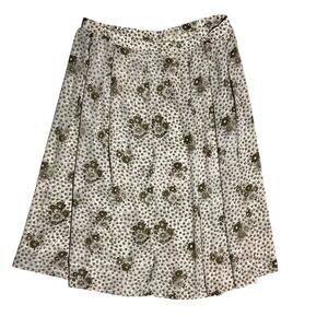 Vintage DALTON Floral skirt brown ILGWU 12 boho cottage core coquette 70's retro